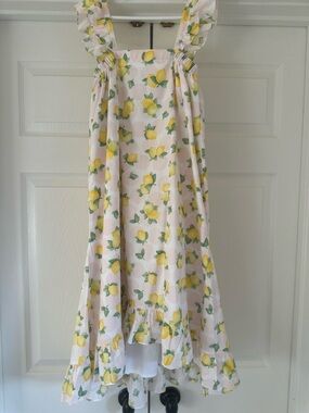 NWOT Sal & Pimenta Lemon Maxi Dress Girls 10